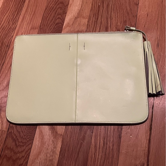 NWT J Crew Neon Yellow Large Clutch - Picture 2 of 7